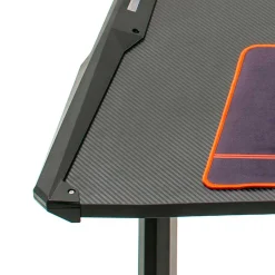 Schwarzer Gamer PC Tisch mit LED Beleuchtung - Frogs^Wohnen Outlet