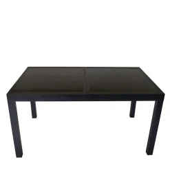 Schwarzer Gartentisch aus Aluminium & Glas - Chiano^Wohnen Hot