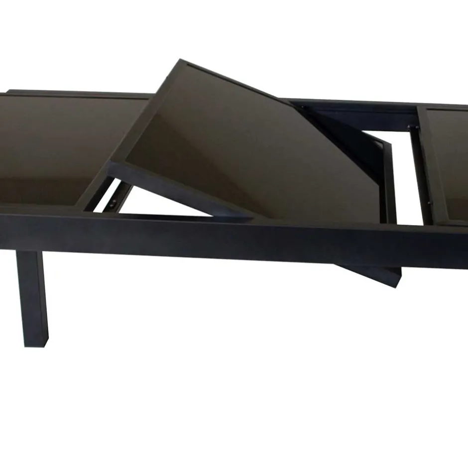 Schwarzer Gartentisch aus Aluminium & Glas - Chiano^Wohnen Hot