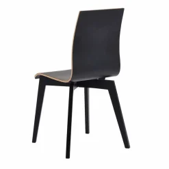 Schwarzer Holzstuhl mit Eiche - Join (2er Set)^Wohnen