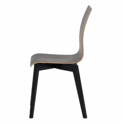 Schwarzer Holzstuhl mit Eiche - Join (2er Set)^Wohnen