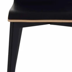 Schwarzer Holzstuhl mit Eiche - Join (2er Set)^Wohnen