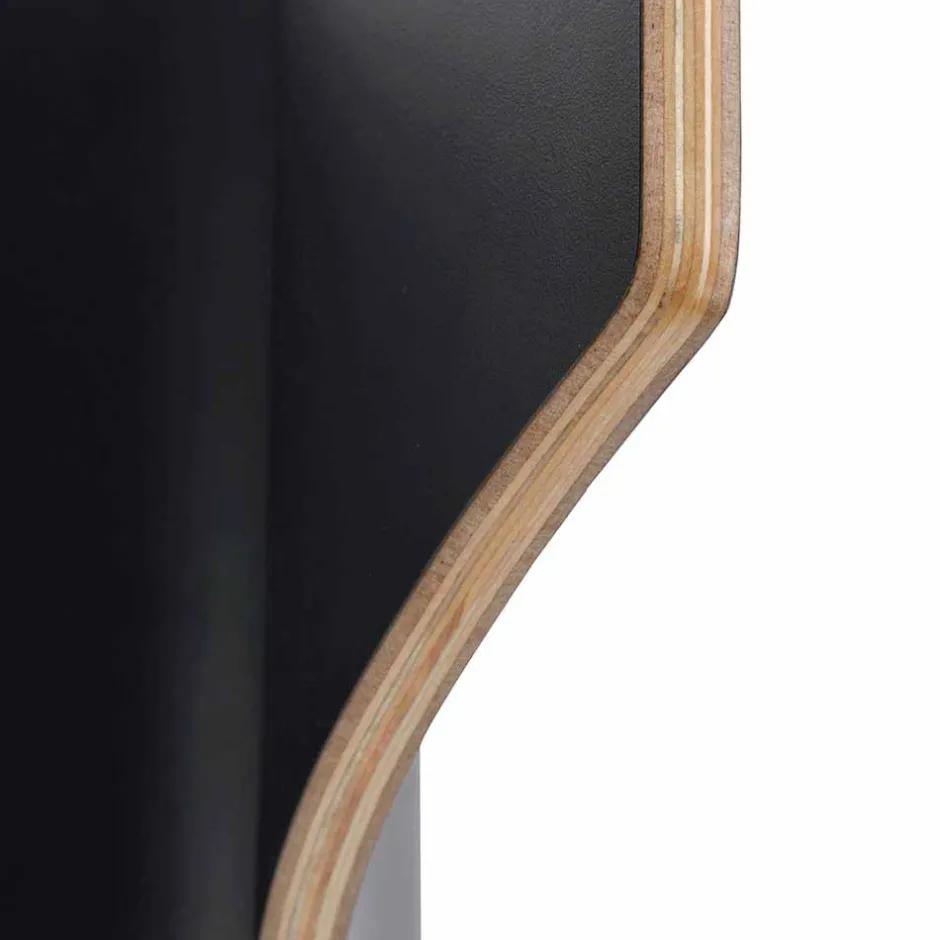 Schwarzer Holzstuhl mit Eiche - Join (2er Set)^Wohnen