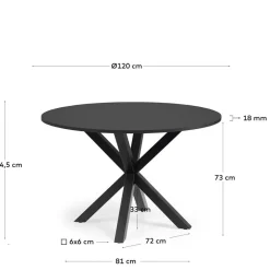 Schwarzer Küchentisch in modernem Design - Aknita^Wohnen Best