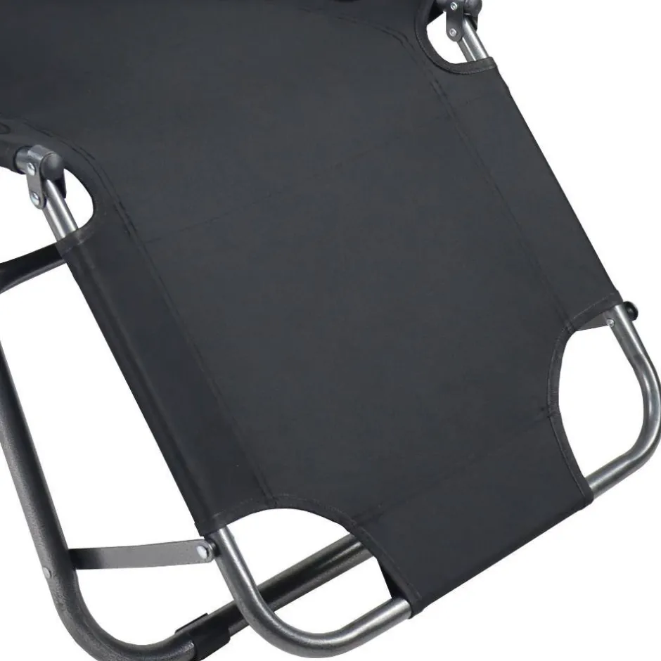 Schwarzer Liegestuhl klappbar - Conceppa^Wohnen Outlet