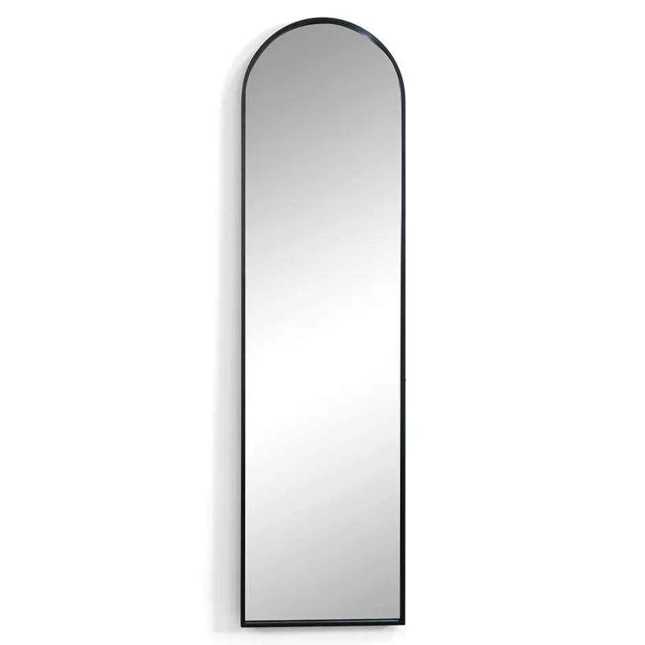 Schwarzer Metallspiegel oben gerundet - Dieus^Wohnen Clearance