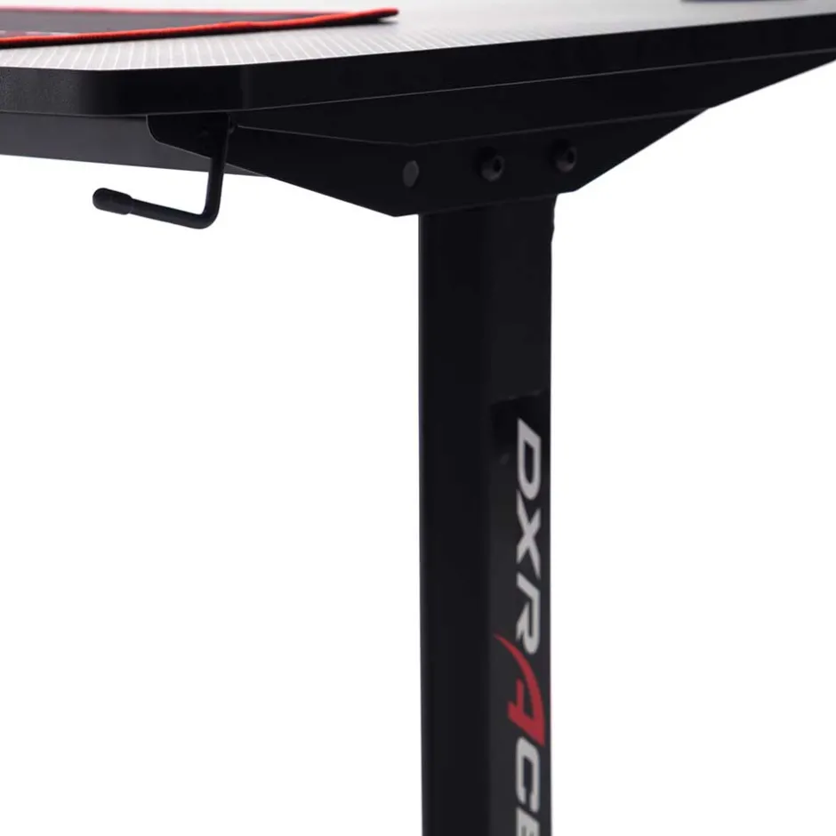 Schwarzer PC Schreibtisch mit Kabeldurchlass - Limon^Wohnen New