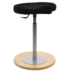 Wohnen Schwarzer Pendelhocker aus Flachgewebe - Travorna