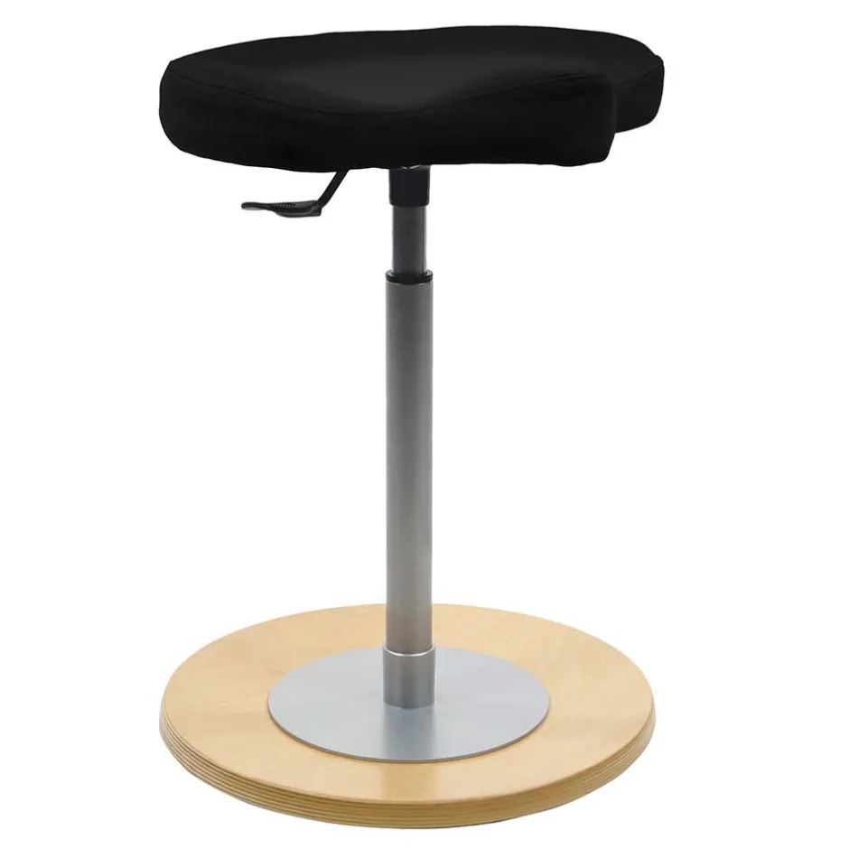 Wohnen Schwarzer Pendelhocker aus Flachgewebe - Travorna