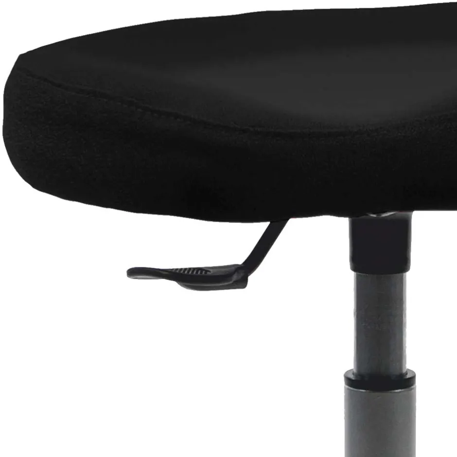 Wohnen Schwarzer Pendelhocker aus Flachgewebe - Travorna