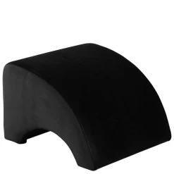 Schwarzer Polsterhocker aus Samtvelours - Leverias^Wohnen Sale