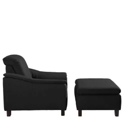 Schwarzer Polstersessel 100 cm breit - Voscona^Wohnen New