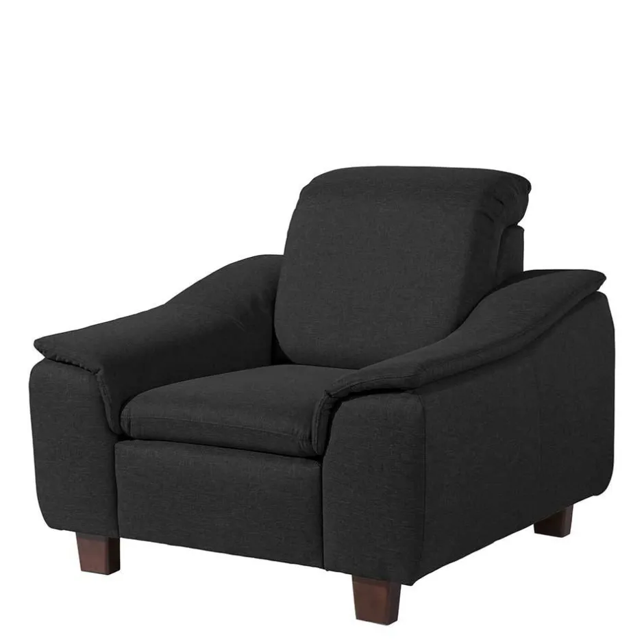 Schwarzer Polstersessel 100 cm breit - Voscona^Wohnen New