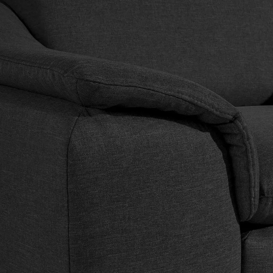 Schwarzer Polstersessel 100 cm breit - Voscona^Wohnen New