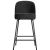 Schwarzer Retro Samt Barstuhl in zwei Höhen - Abelless^Wohnen Best