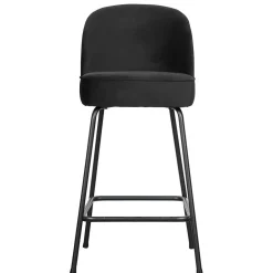 Schwarzer Retro Samt Barstuhl in zwei Höhen - Abelless^Wohnen Best