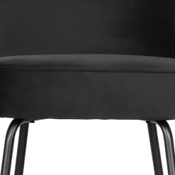 Schwarzer Retro Samt Barstuhl in zwei Höhen - Abelless^Wohnen Best