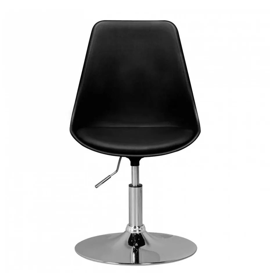 Wohnen Schwarzer Schalenstuhl drehbar & höhenverstellbar - Alberton