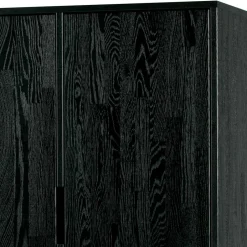 Wohnen Schwarzer Schrank aus Holz & Metall - Almery