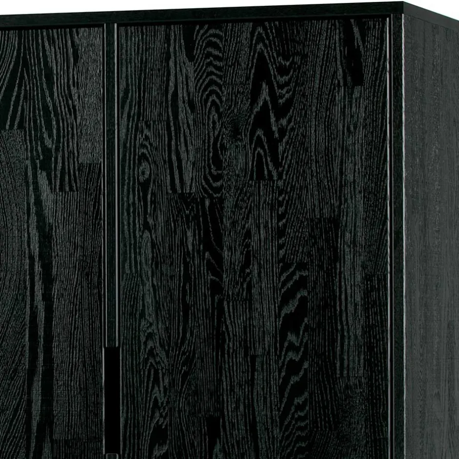 Wohnen Schwarzer Schrank aus Holz & Metall - Almery
