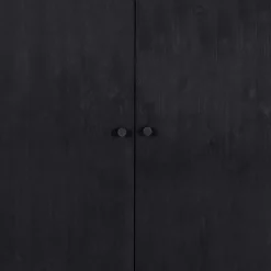 Wohnen Schwarzer Schrank mit Doppeltür - 100x155x40 - Burgossi