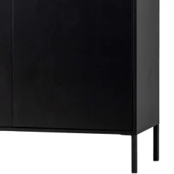 Wohnen Schwarzer Schrank mit Doppeltür - 100x155x40 - Burgossi