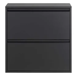 Wohnen Schwarzer Schuhschrank aus Stahl - Silo