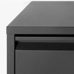 Wohnen Schwarzer Schuhschrank aus Stahl - Silo