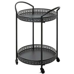 Schwarzer Servierwagen in rundem Design - Mapel^Wohnen Hot