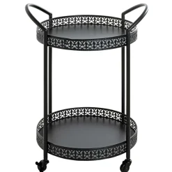 Schwarzer Servierwagen in rundem Design - Mapel^Wohnen Hot