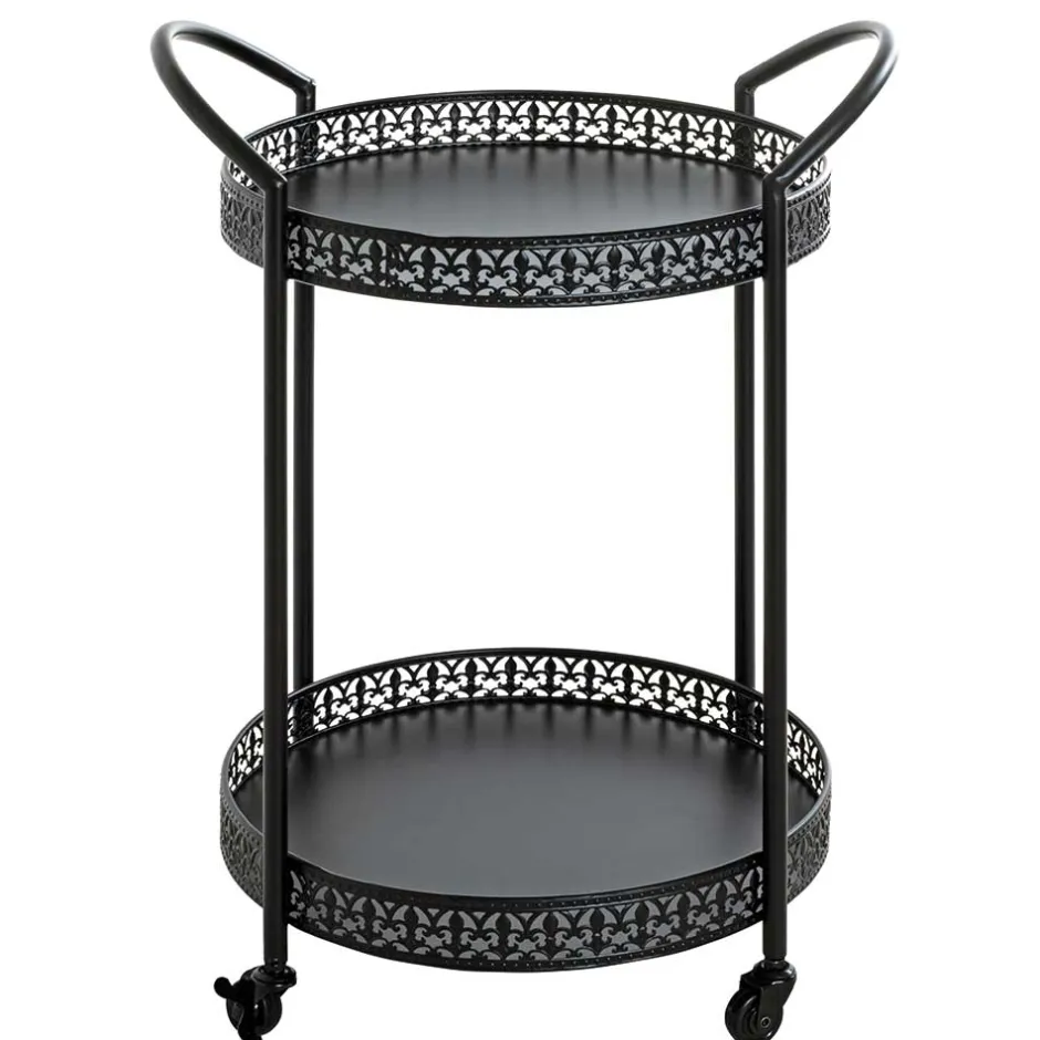 Schwarzer Servierwagen in rundem Design - Mapel^Wohnen Hot