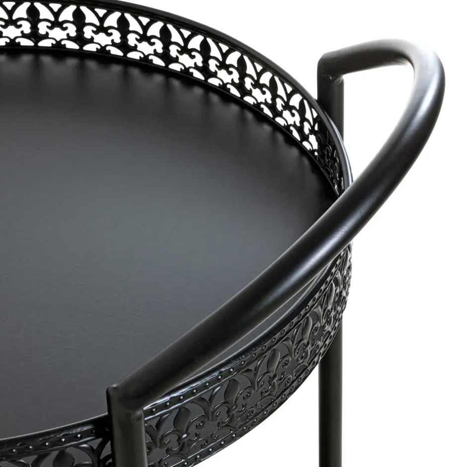 Schwarzer Servierwagen in rundem Design - Mapel^Wohnen Hot