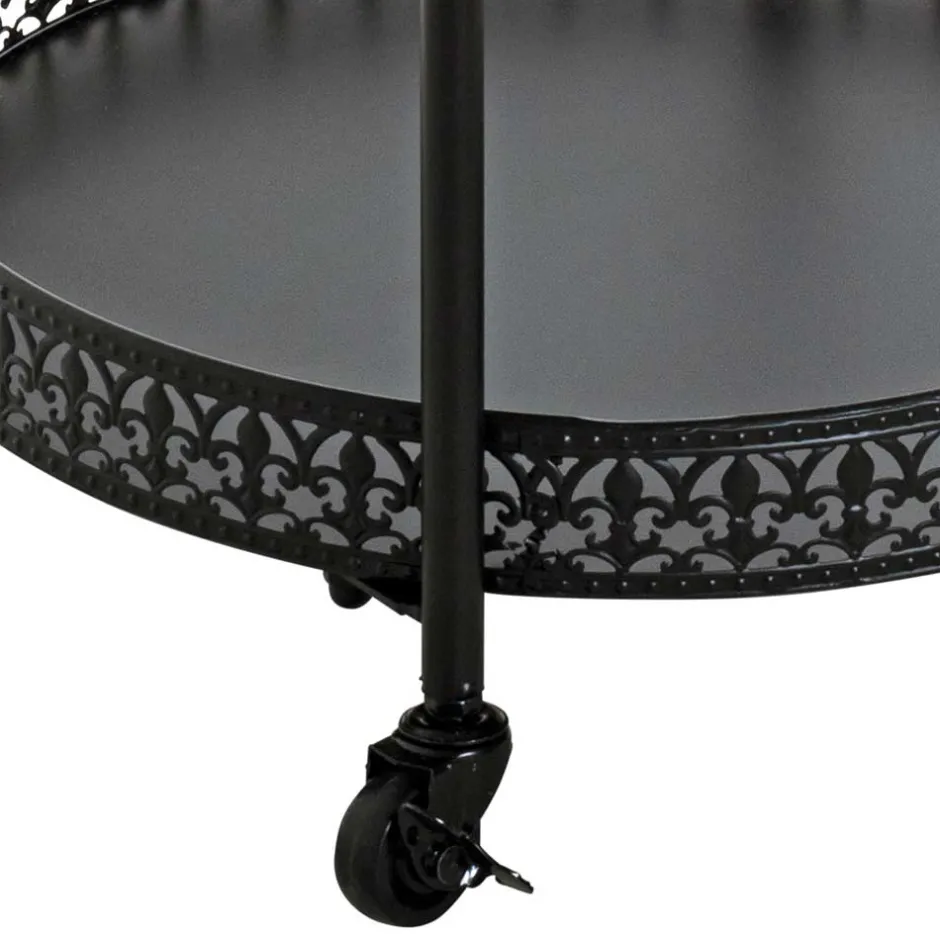 Schwarzer Servierwagen in rundem Design - Mapel^Wohnen Hot