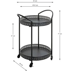 Schwarzer Servierwagen in rundem Design - Mapel^Wohnen Hot