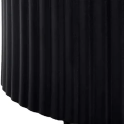 Schwarzer Sofatisch mit gerilltem Zylindergestell - Crocetta^Wohnen New