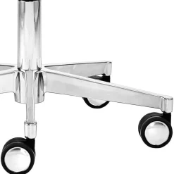 Wohnen Schwarzer Stoff Bürohocker mit Dreh-Rollen-Gestell - Calvin