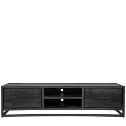 Wohnen Schwarzer TV Unterschrank im Industry Stil - Esturado