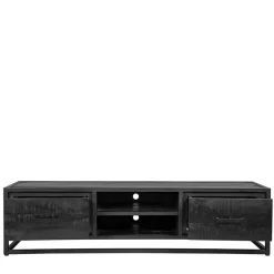 Wohnen Schwarzer TV Unterschrank im Industry Stil - Esturado
