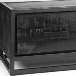 Wohnen Schwarzer TV Unterschrank im Industry Stil - Esturado