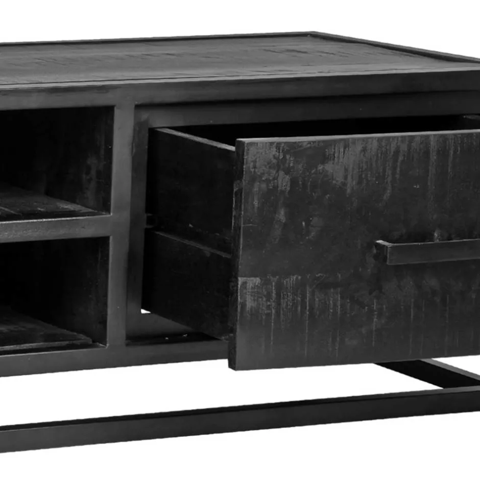 Wohnen Schwarzer TV Unterschrank im Industry Stil - Esturado
