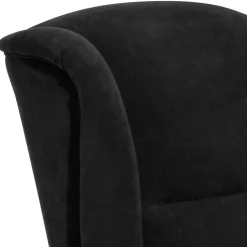 Schwarzer Velours Sessel mit Ohren - Bravassa^Wohnen Discount