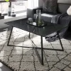 Schwarzer Wohnzimmer Sofatisch mit Marmorplatte - Anyala^Wohnen Online