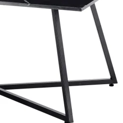 Schwarzer Wohnzimmer Sofatisch mit Marmorplatte - Anyala^Wohnen Online