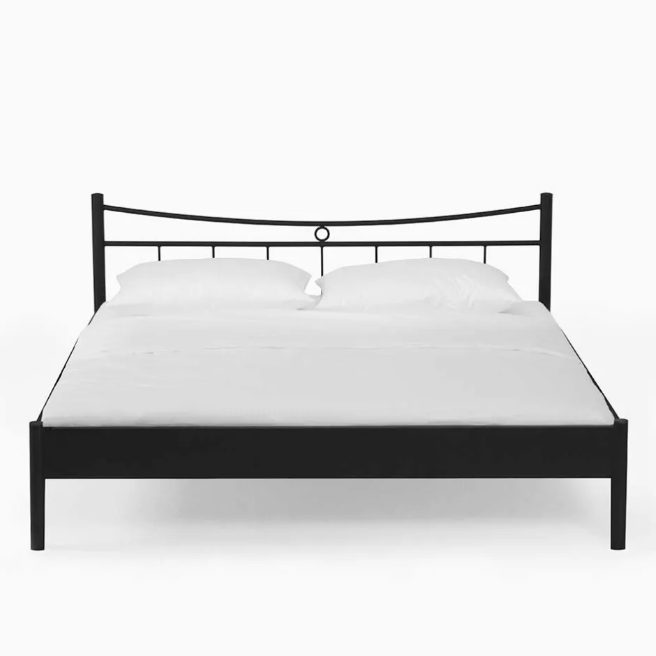 Wohnen Schwarzes Einzelbett Bairika mit Nachttisch (zweiteilig)