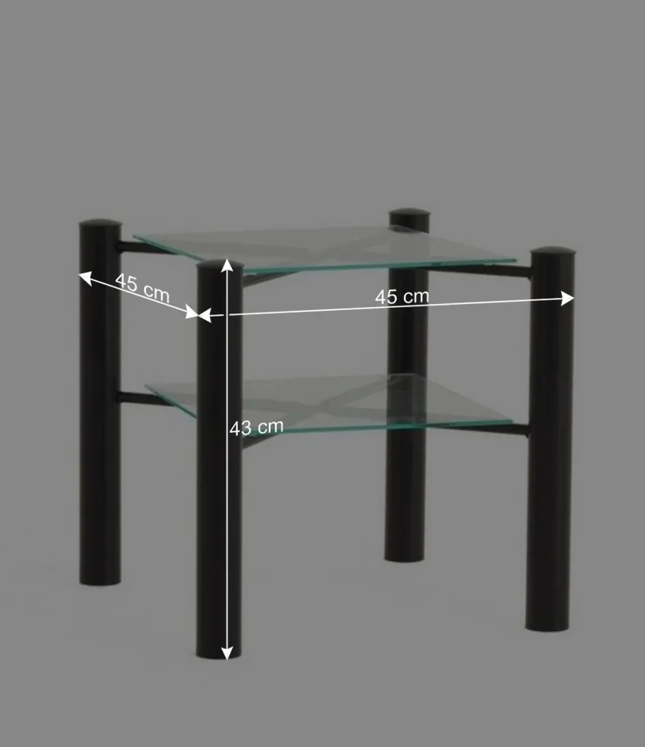 Wohnen Schwarzes Einzelbett Bairika mit Nachttisch (zweiteilig)