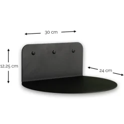 Schwarzes Hängeboard in halbrunder Form - Feliana^Wohnen Hot