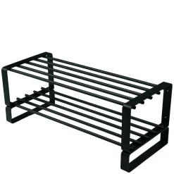 Schwarzes Schuh-Regal aus Stahl - Satroni^Wohnen Clearance