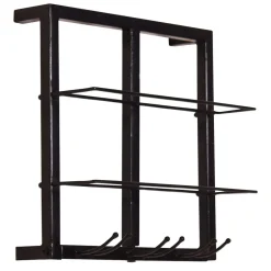 Wohnen Schwarzes Wandregal für Weinflaschen - Charlots