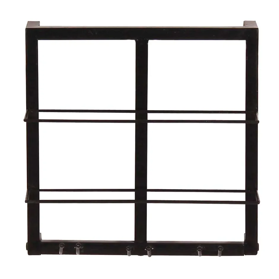 Wohnen Schwarzes Wandregal für Weinflaschen - Charlots