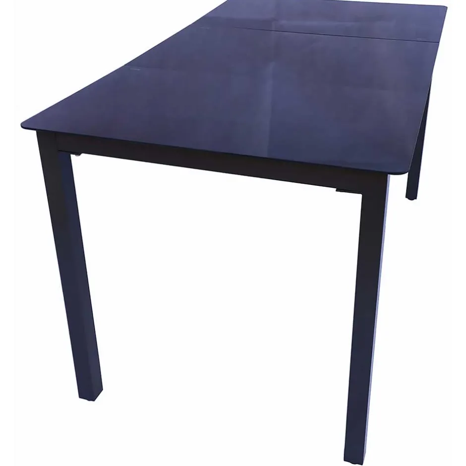 Wohnen Schwarzglas Gartentisch in drei Größen - Rozenna